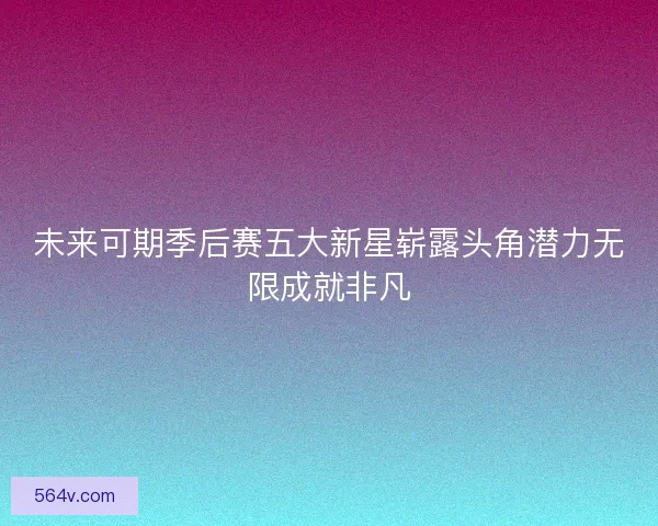 未来可期季后赛五大新星崭露头角潜力无限成就非凡